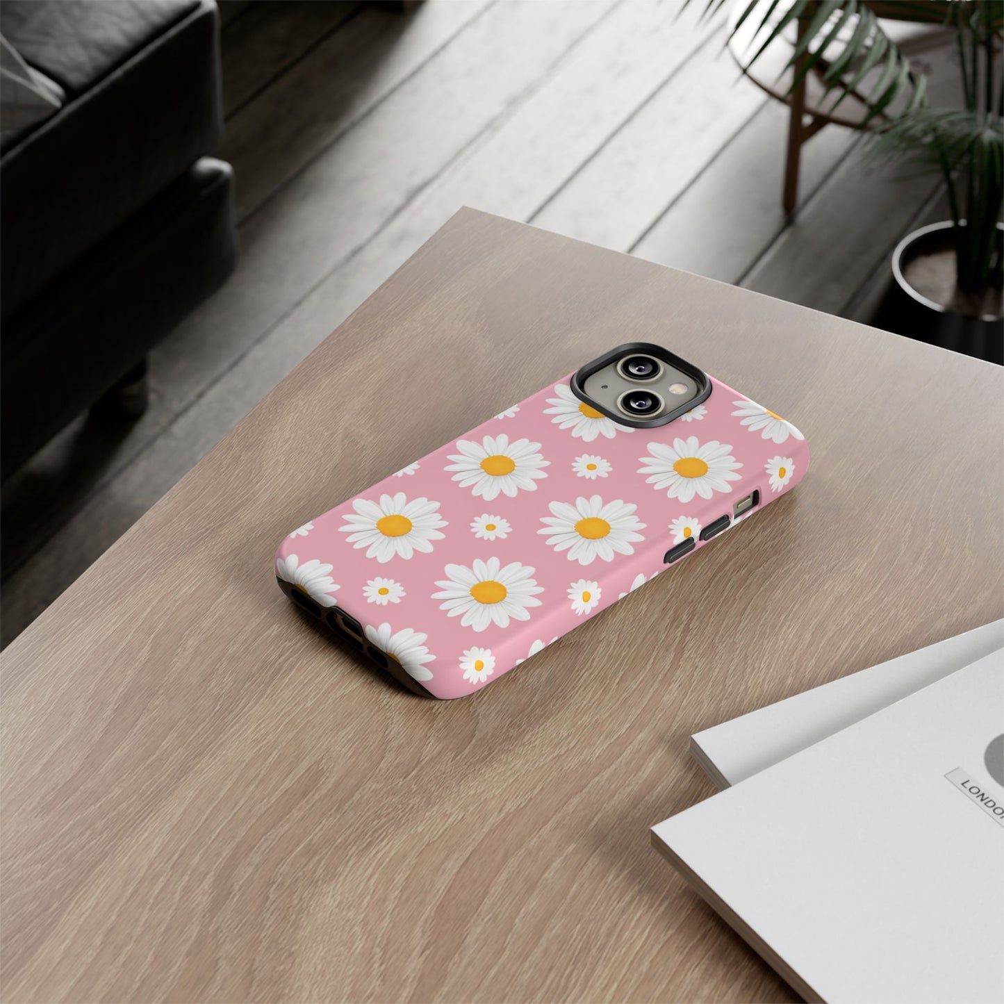 Daisy Phone Case | Floral Design, Tough Protection, Pink Flower Pattern, Gift for Her, Spring Aesthetic, iPhone Case