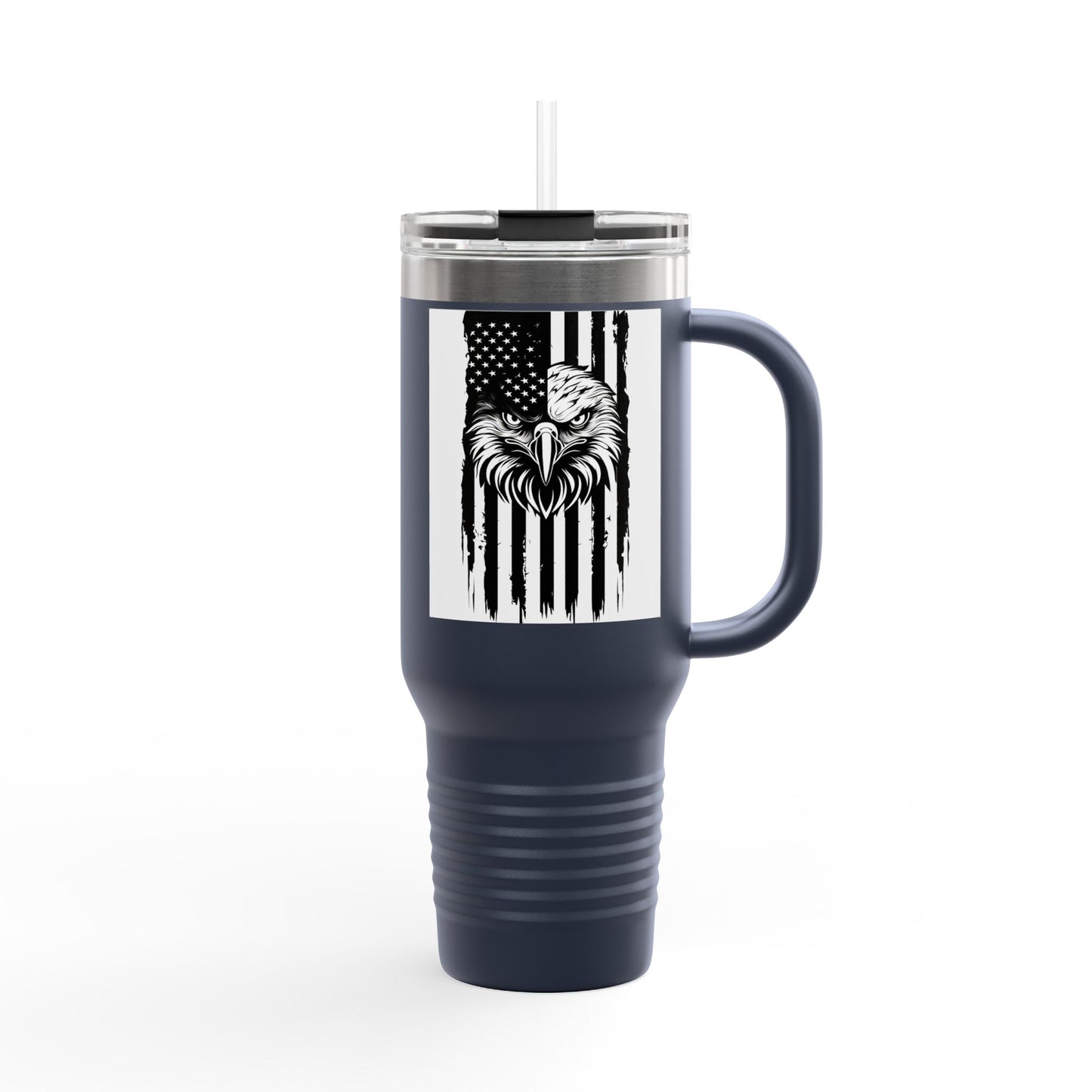Patriotic Insulated Travel Mug, 40oz - American Eagle Design, Perfect for Outdoors, Gifts, Sports Events, Camping, Travel