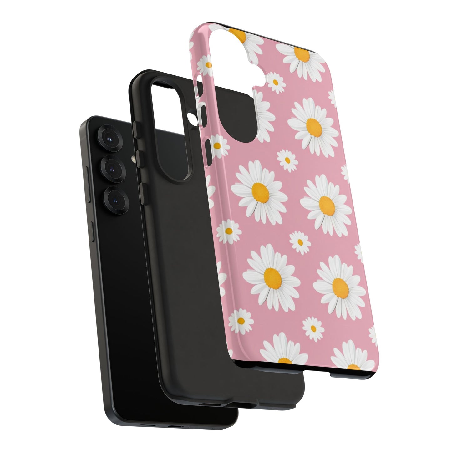 Daisy Phone Case | Floral Design, Tough Protection, Pink Flower Pattern, Gift for Her, Spring Aesthetic, iPhone Case