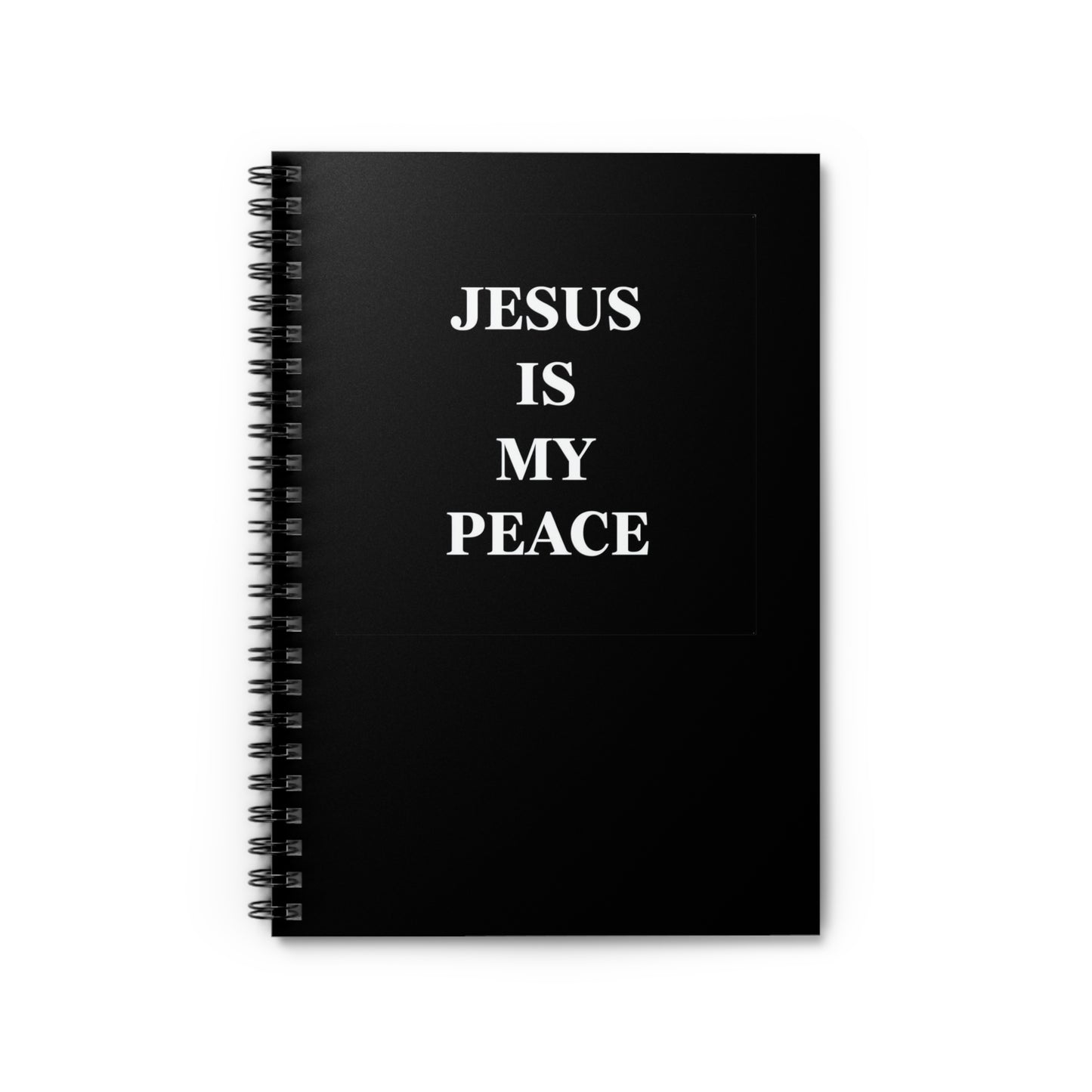 Inspirational Spiral Notebook - Jesus is My Peace, Christian Gifts, Journaling, Faith-Based Organization, Mental Health Tool