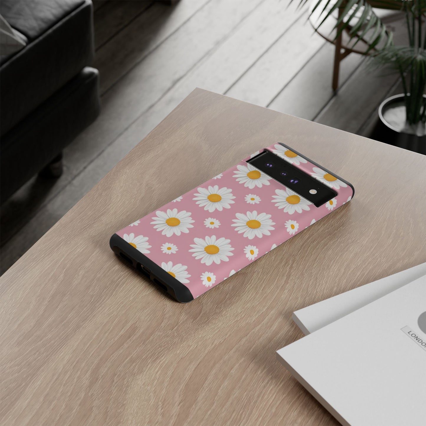 Daisy Phone Case | Floral Design, Tough Protection, Pink Flower Pattern, Gift for Her, Spring Aesthetic, iPhone Case