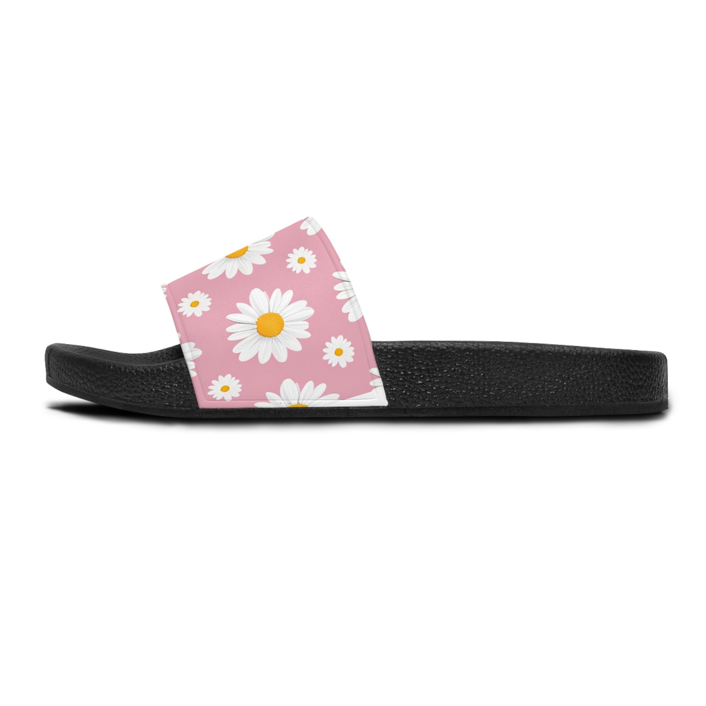 Daisy Print Women’s Slide Sandals, Summer Footwear, Casual Slippers, Beach Slides, Gift for Her