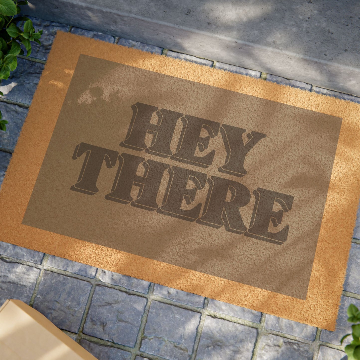 Friendly Welcome Doormat, Home Decor Mat, Outdoor Entryway Rug, Funny Greeting Door Mat, Modern Home Accessory