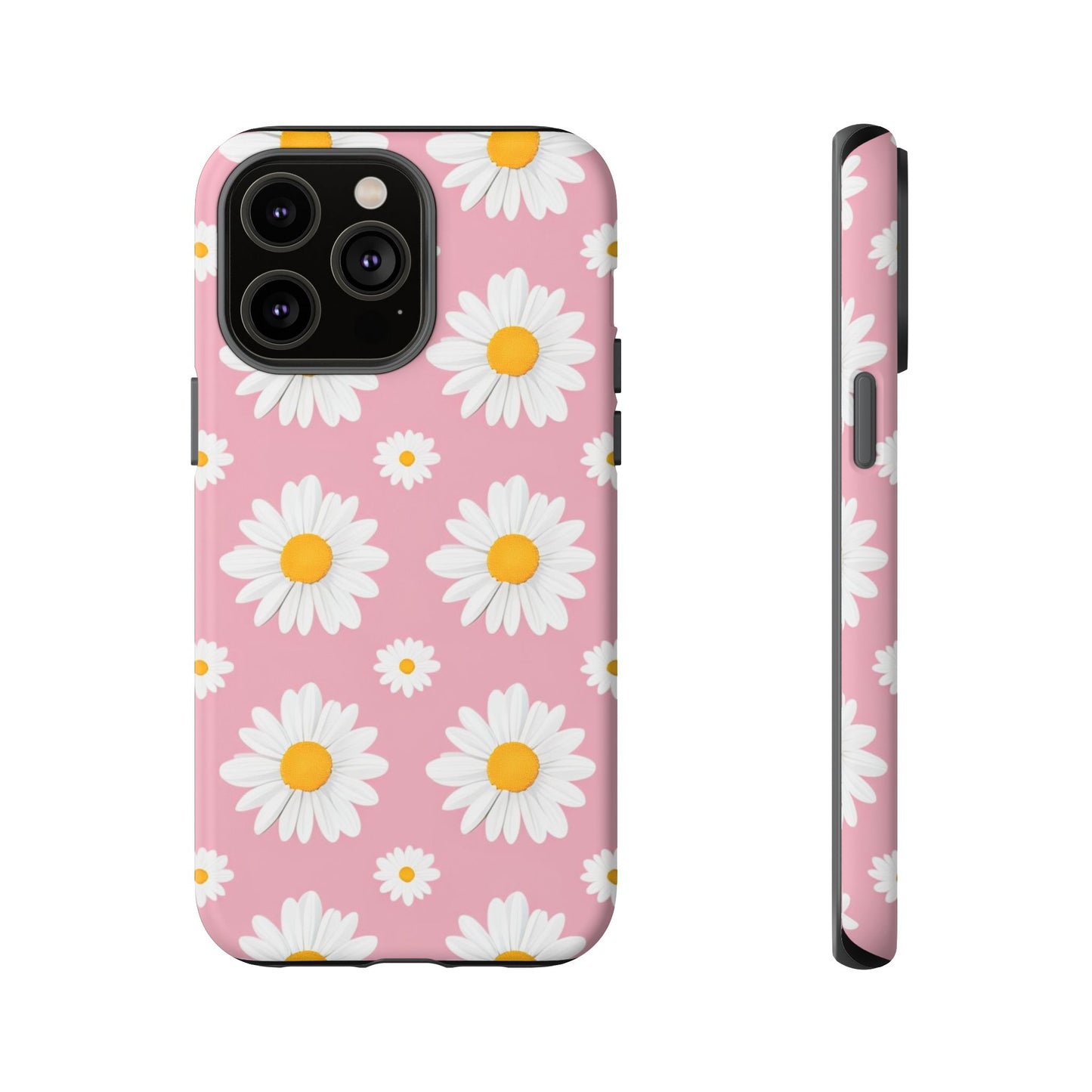 Daisy Phone Case | Floral Design, Tough Protection, Pink Flower Pattern, Gift for Her, Spring Aesthetic, iPhone Case