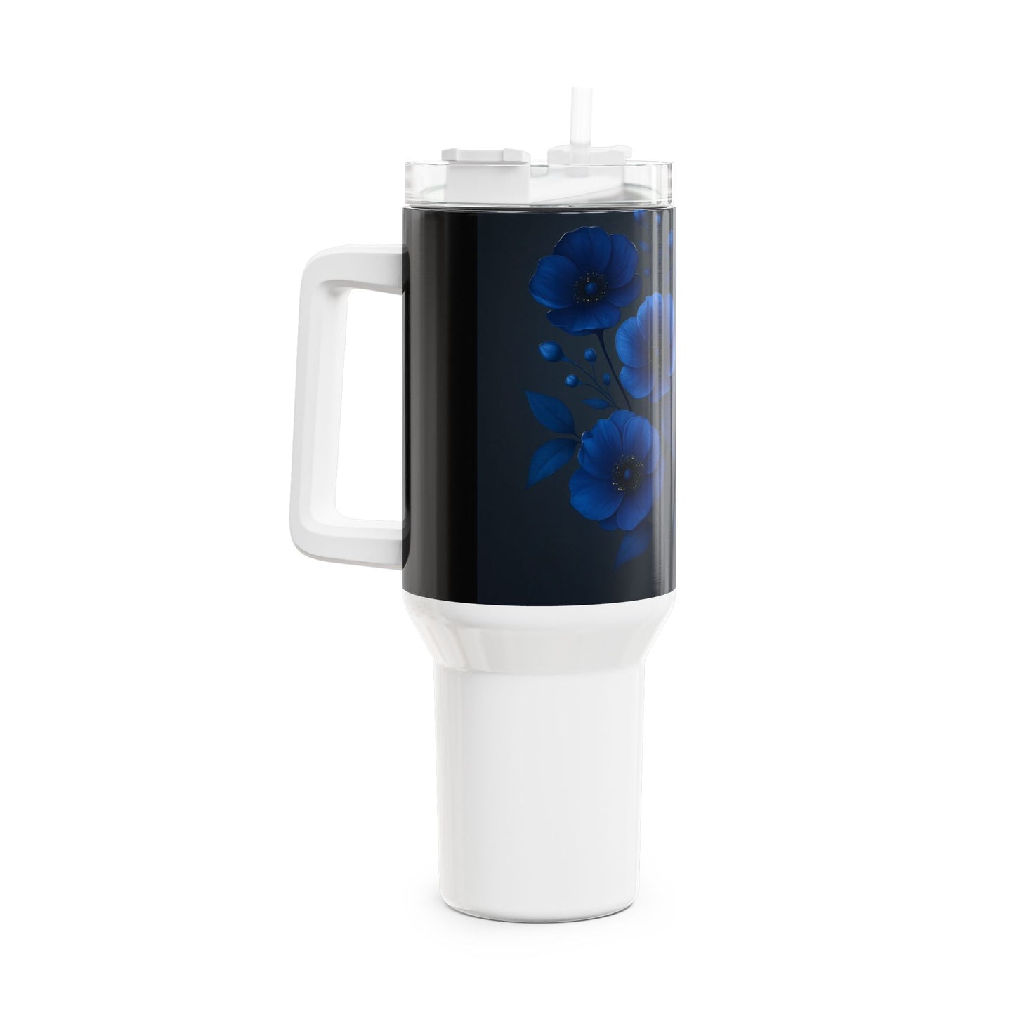 Floral Print Tumbler, 40oz - Insulated Travel Mug with Straw, Perfect for Hydration, Gifts for Her, Stylish Drinkware