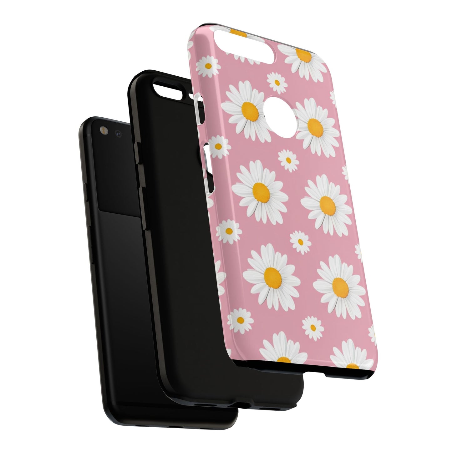 Daisy Phone Case | Floral Design, Tough Protection, Pink Flower Pattern, Gift for Her, Spring Aesthetic, iPhone Case