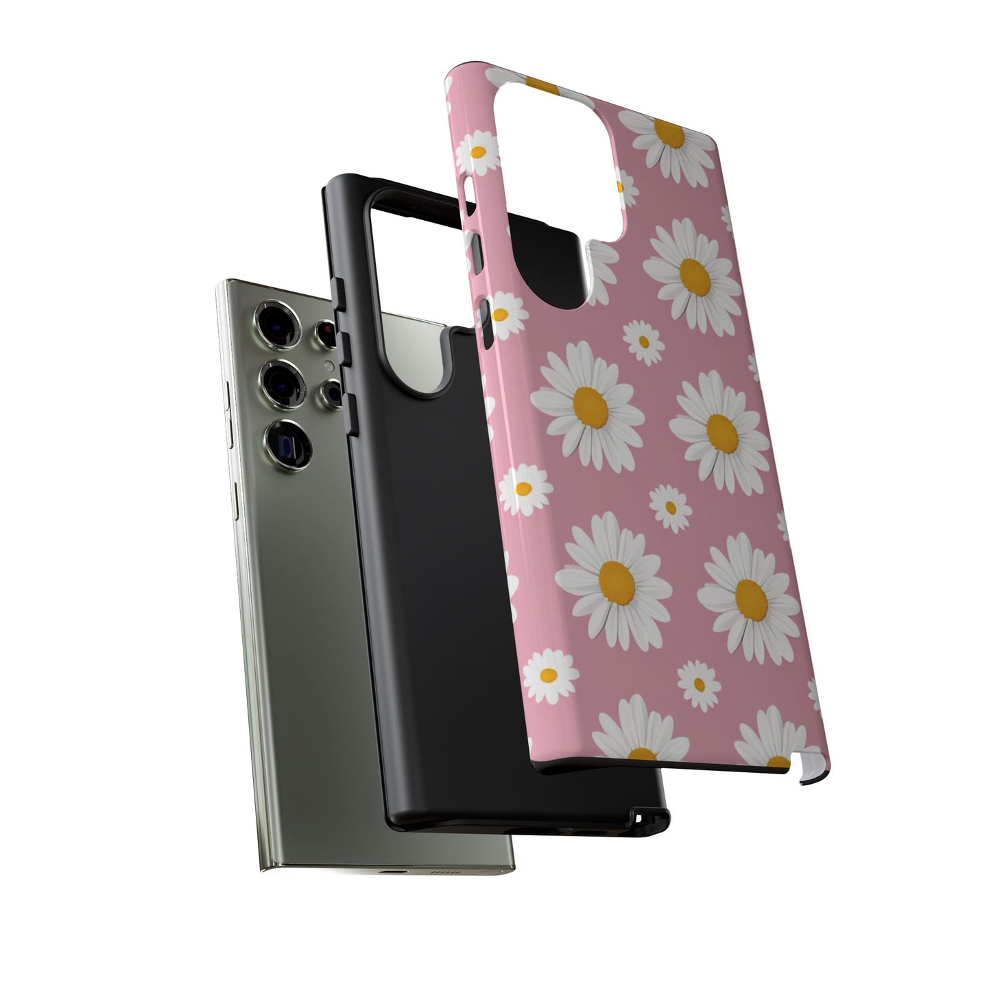 Daisy Phone Case | Floral Design, Tough Protection, Pink Flower Pattern, Gift for Her, Spring Aesthetic, iPhone Case