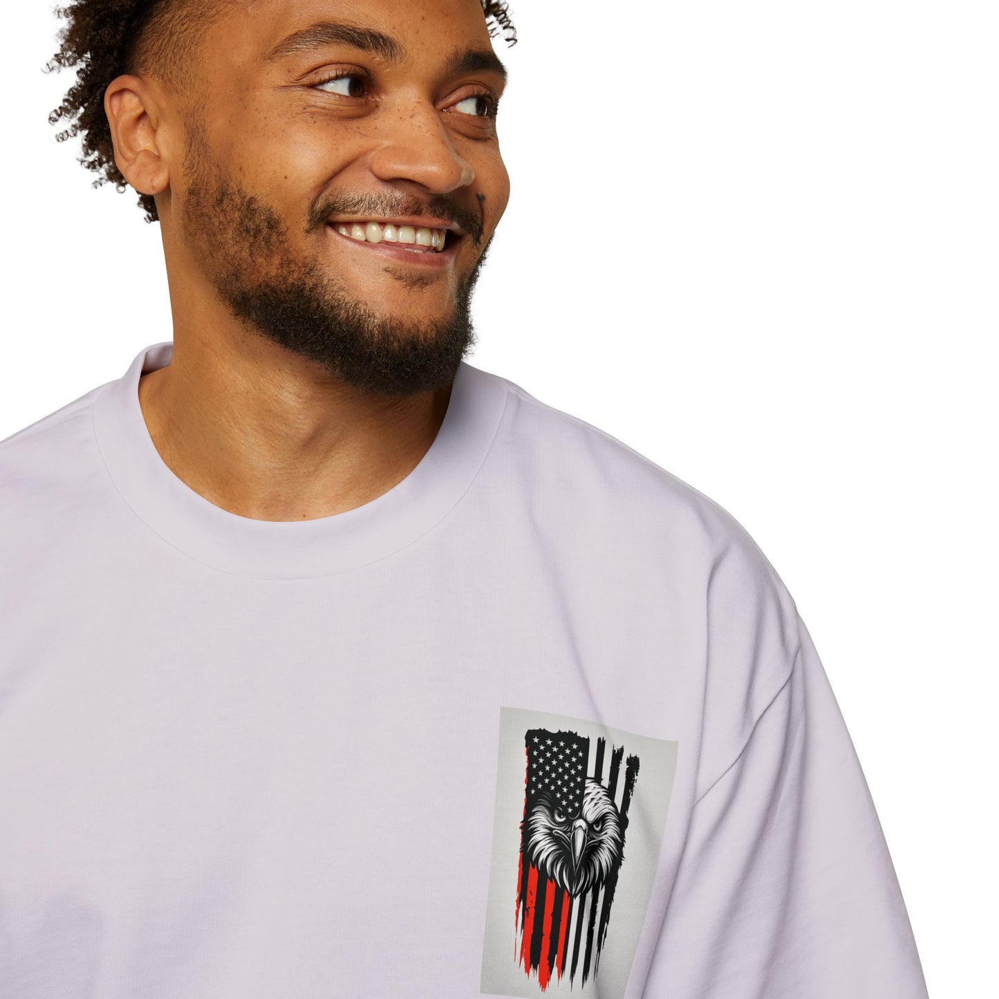 Bold American Eagle Tee for Men, Patriotic Oversized Shirt, Casual Wear, Gift for Dad, Independence Day Apparel, Freedom Outfit