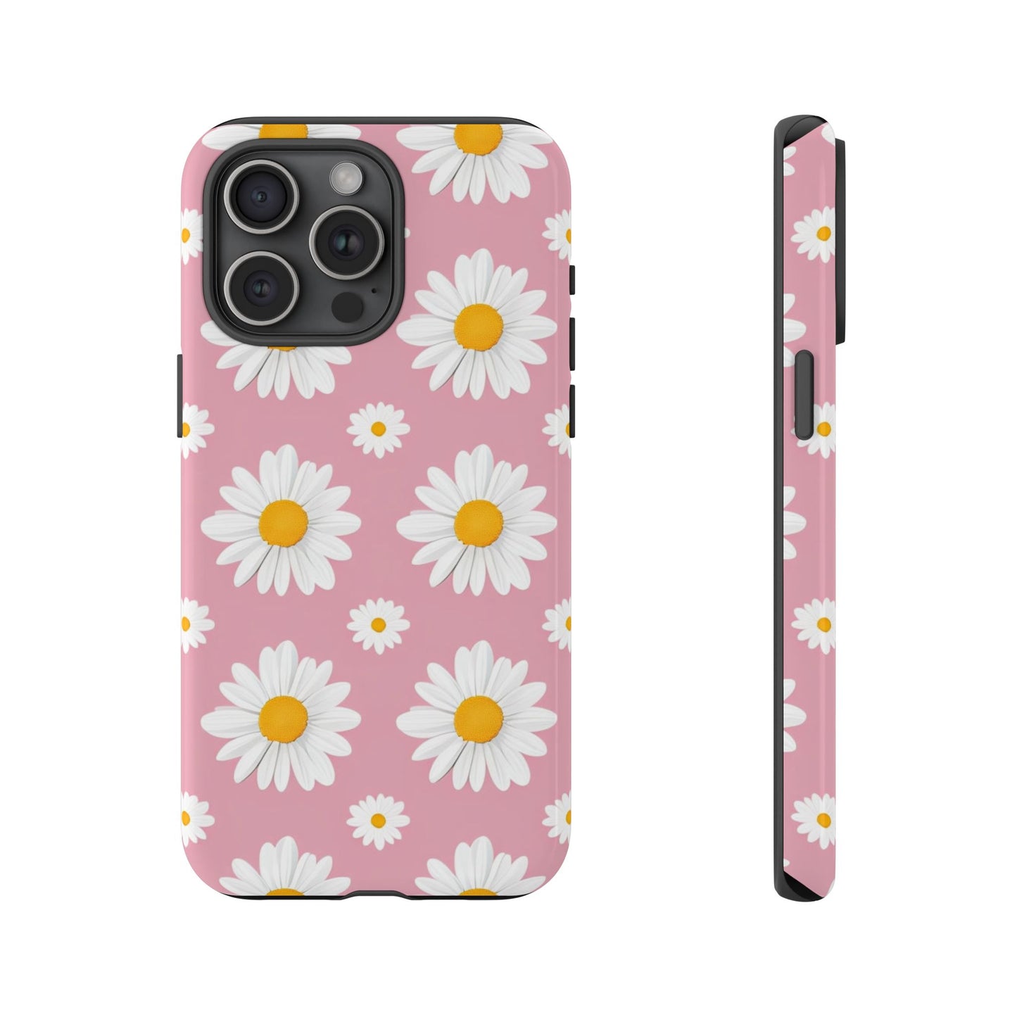 Daisy Phone Case | Floral Design, Tough Protection, Pink Flower Pattern, Gift for Her, Spring Aesthetic, iPhone Case