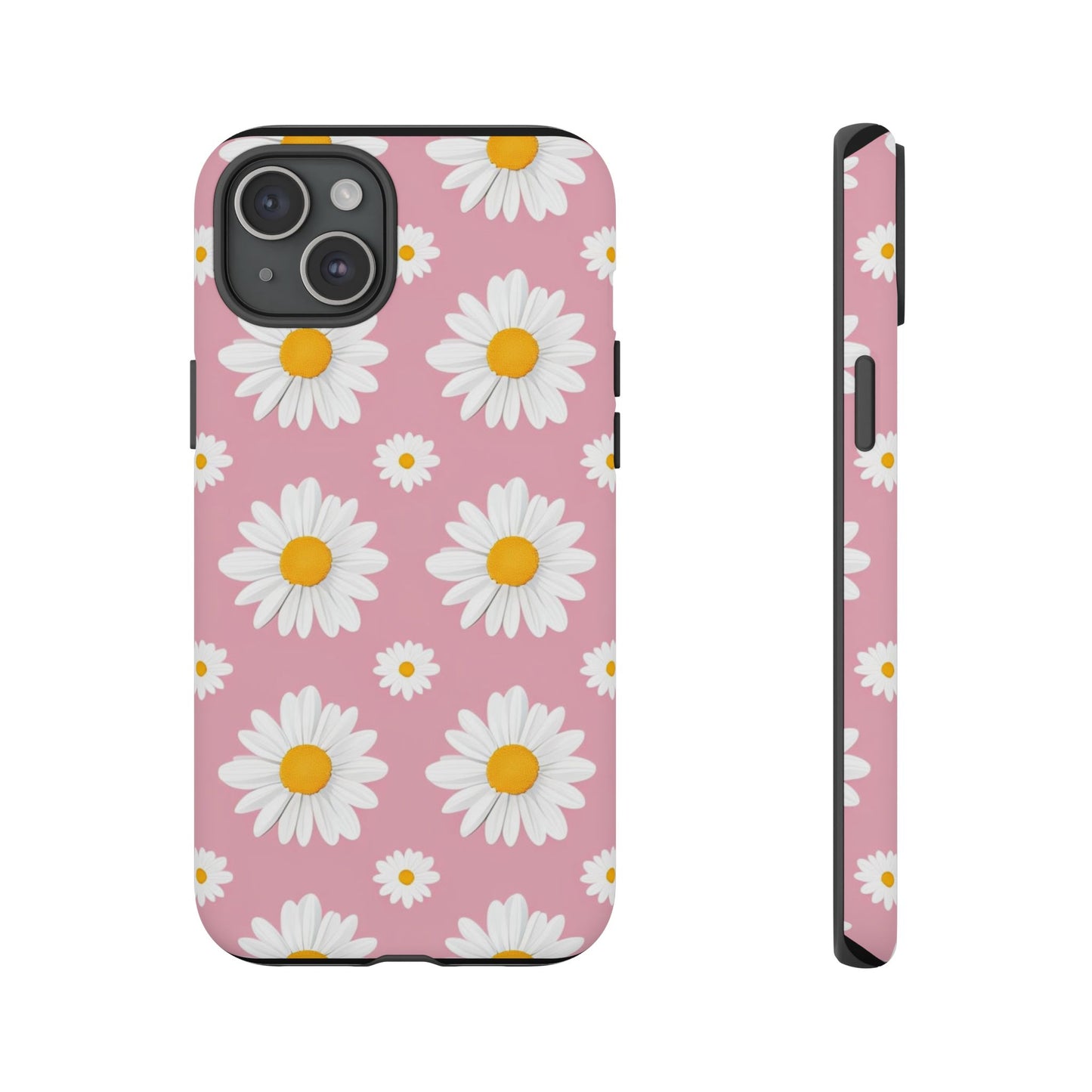 Daisy Phone Case | Floral Design, Tough Protection, Pink Flower Pattern, Gift for Her, Spring Aesthetic, iPhone Case