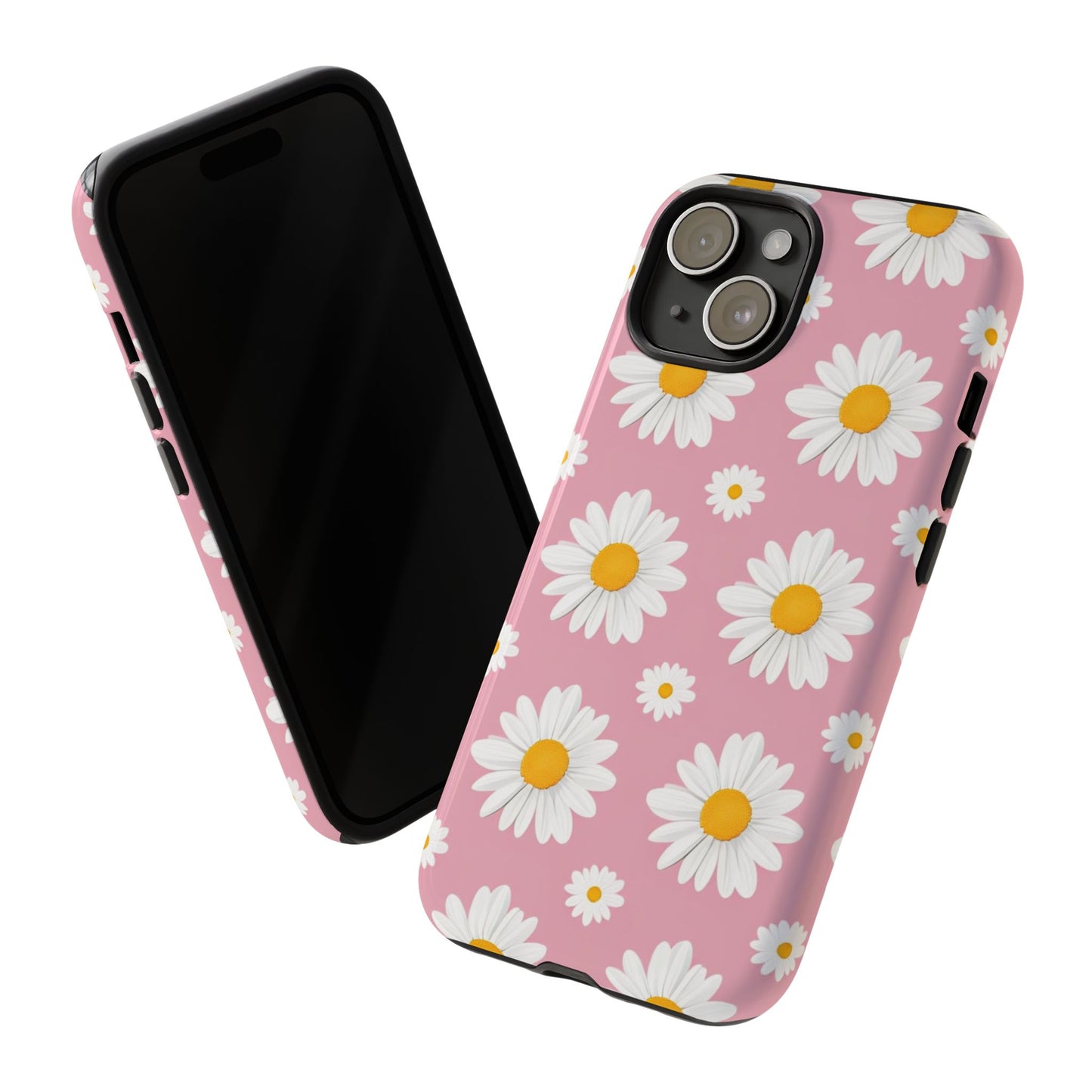 Daisy Phone Case | Floral Design, Tough Protection, Pink Flower Pattern, Gift for Her, Spring Aesthetic, iPhone Case