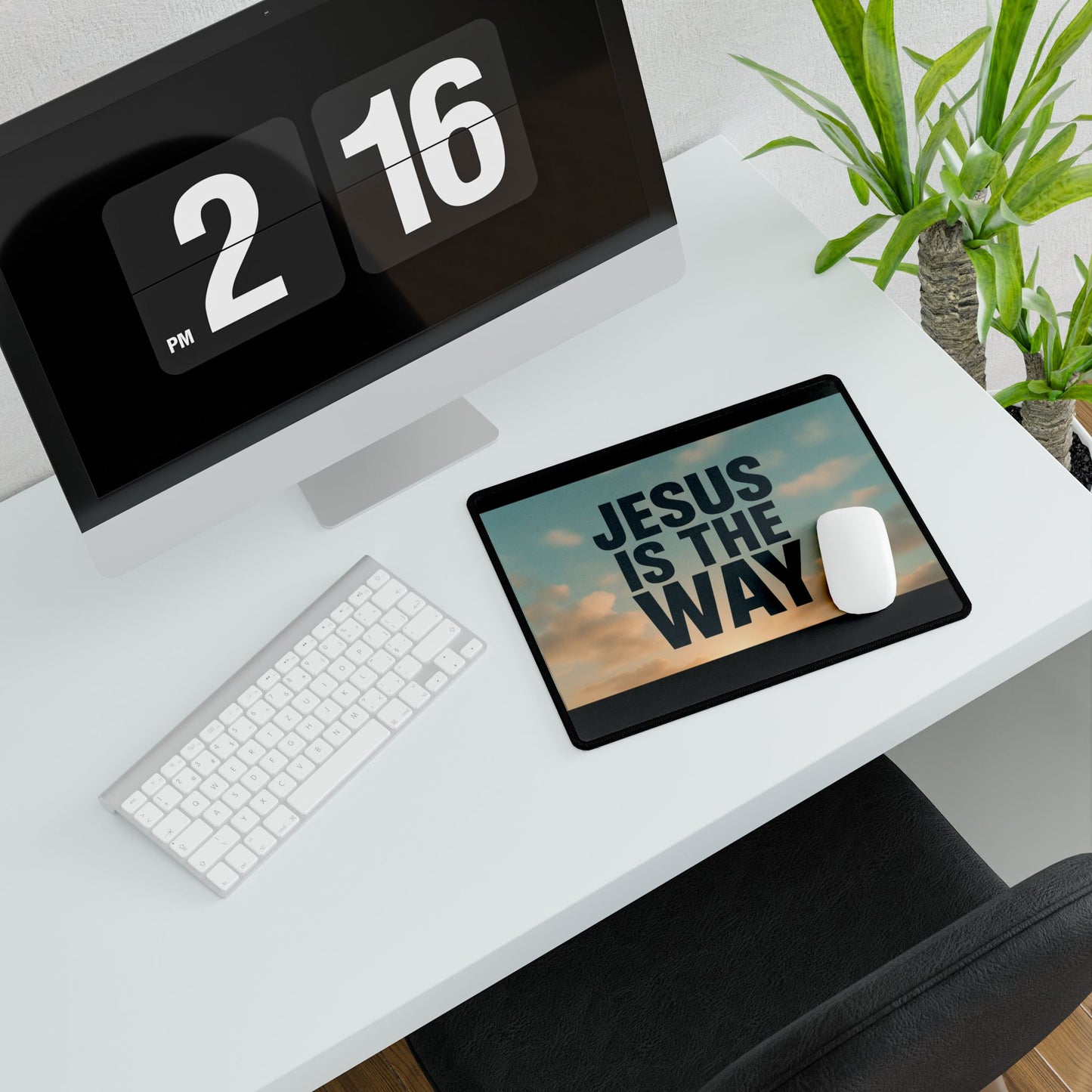Religious Desk Mat, Christian Desk Pad, Jesus is the Way Mouse Pad, Bible Study Gift, Religious Office Decor