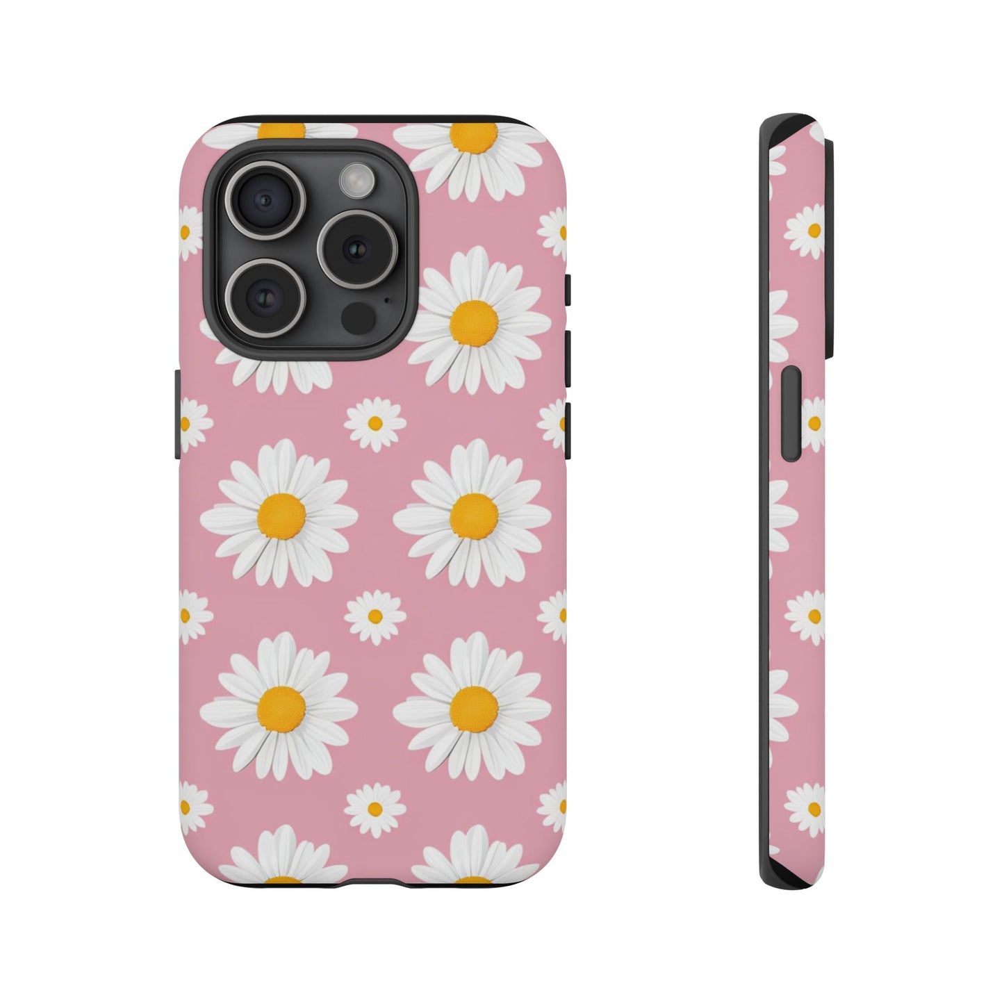 Daisy Phone Case | Floral Design, Tough Protection, Pink Flower Pattern, Gift for Her, Spring Aesthetic, iPhone Case