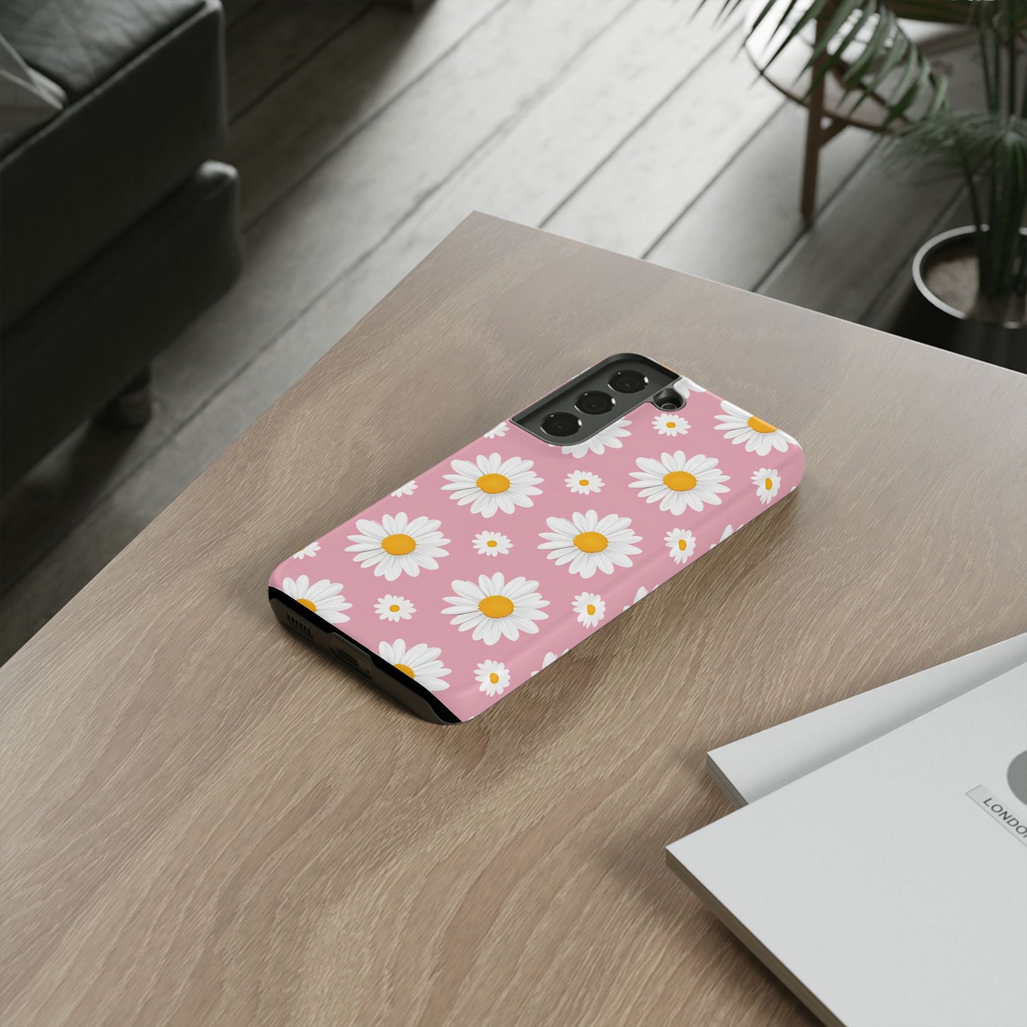 Daisy Phone Case | Floral Design, Tough Protection, Pink Flower Pattern, Gift for Her, Spring Aesthetic, iPhone Case
