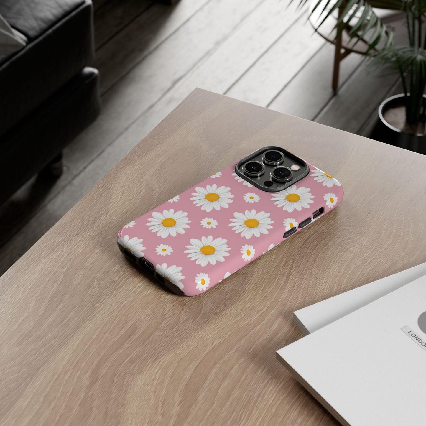 Daisy Phone Case | Floral Design, Tough Protection, Pink Flower Pattern, Gift for Her, Spring Aesthetic, iPhone Case