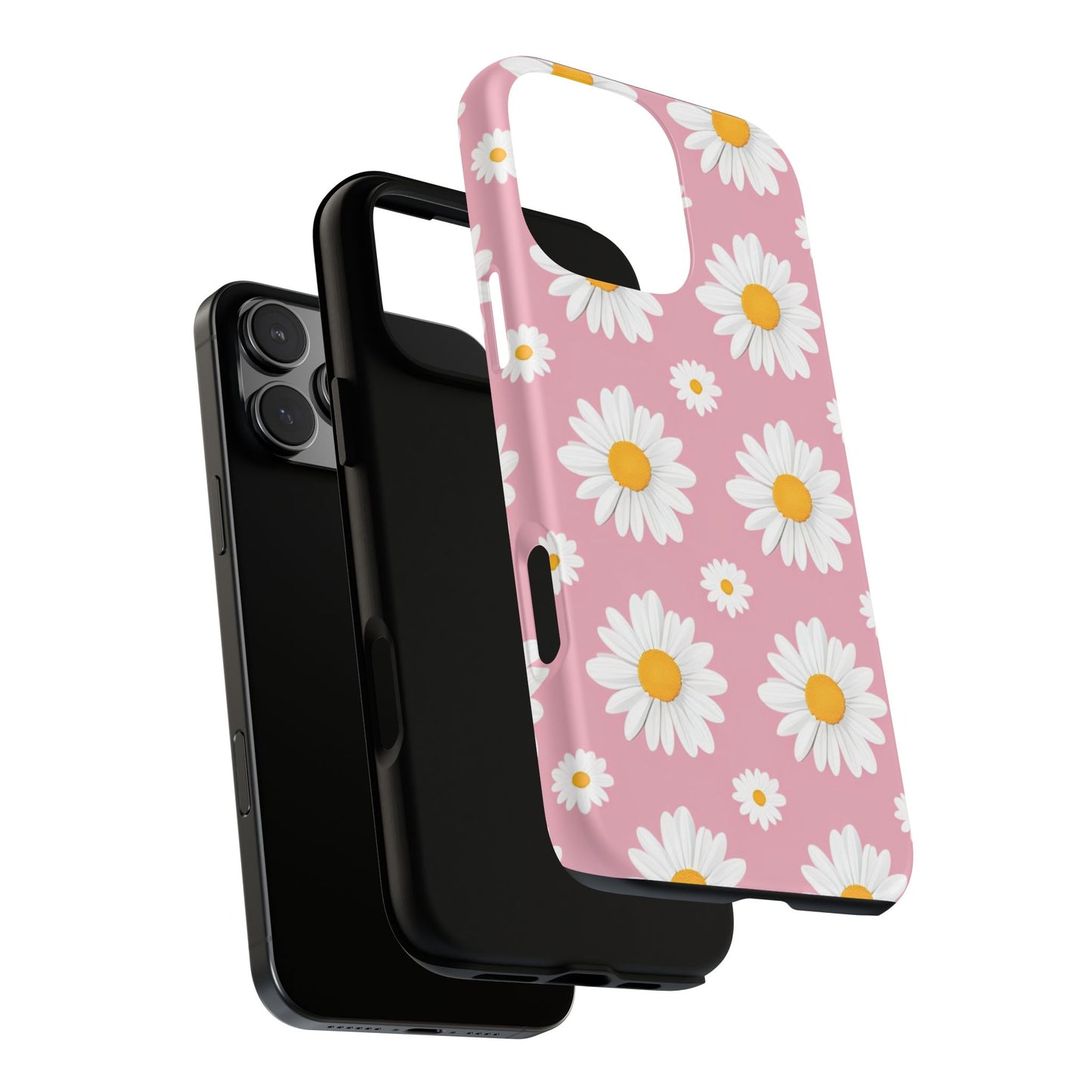 Daisy Phone Case | Floral Design, Tough Protection, Pink Flower Pattern, Gift for Her, Spring Aesthetic, iPhone Case