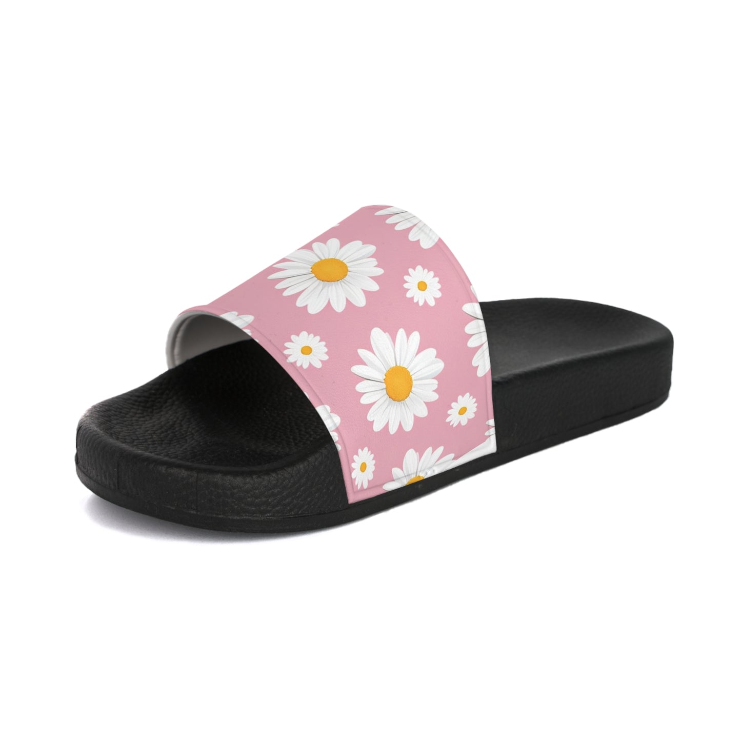 Daisy Print Women’s Slide Sandals, Summer Footwear, Casual Slippers, Beach Slides, Gift for Her