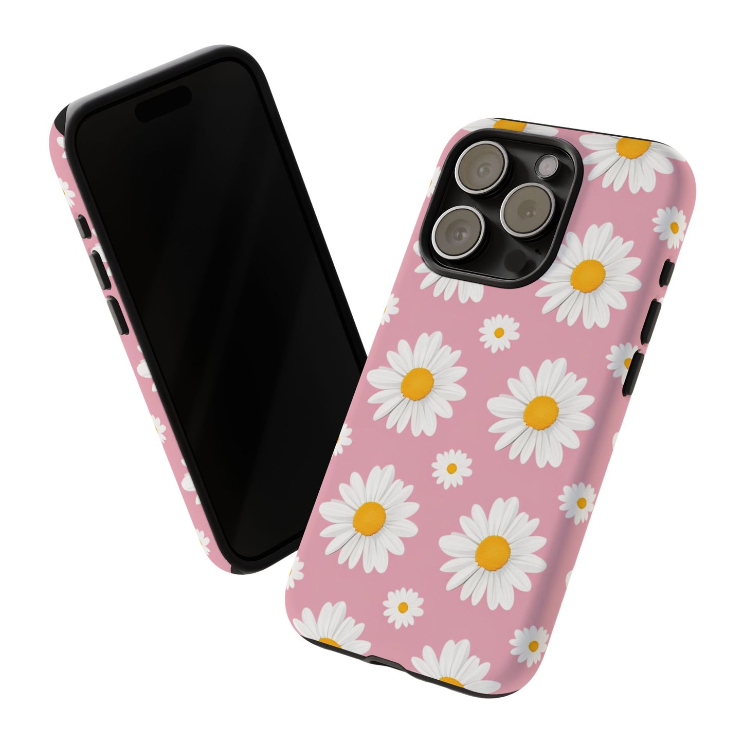Daisy Phone Case | Floral Design, Tough Protection, Pink Flower Pattern, Gift for Her, Spring Aesthetic, iPhone Case
