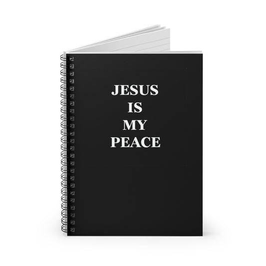 Inspirational Spiral Notebook - Jesus is My Peace, Christian Gifts, Journaling, Faith-Based Organization, Mental Health Tool