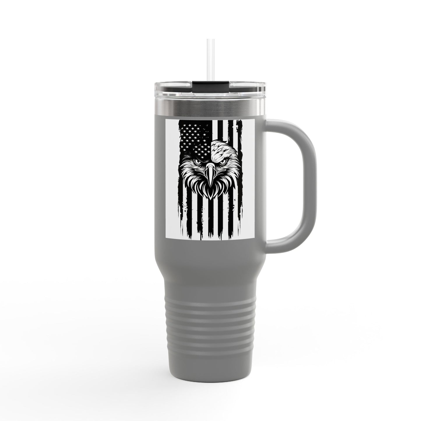 Patriotic Insulated Travel Mug, 40oz - American Eagle Design, Perfect for Outdoors, Gifts, Sports Events, Camping, Travel