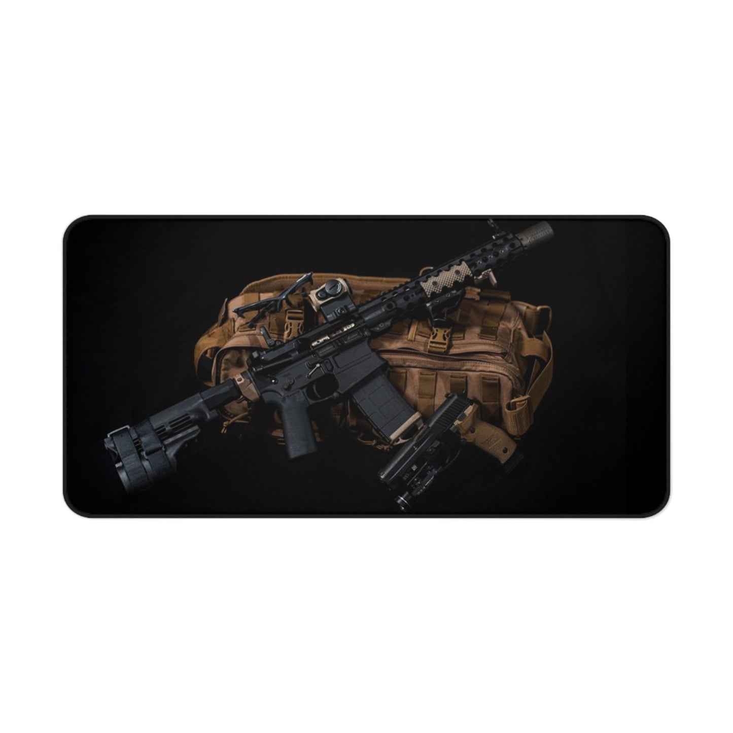 Tactical Desk Mat - Gamer's Essential Mat for Home Office, Military Style Gaming, Thick Mouse Pad, Customizable Workspace, Black Desk [...]