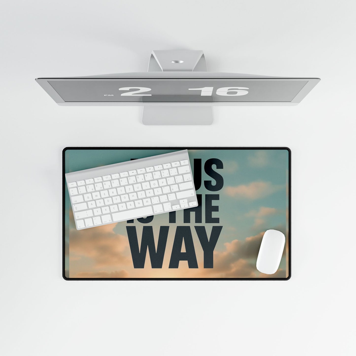 Religious Desk Mat, Christian Desk Pad, Jesus is the Way Mouse Pad, Bible Study Gift, Religious Office Decor