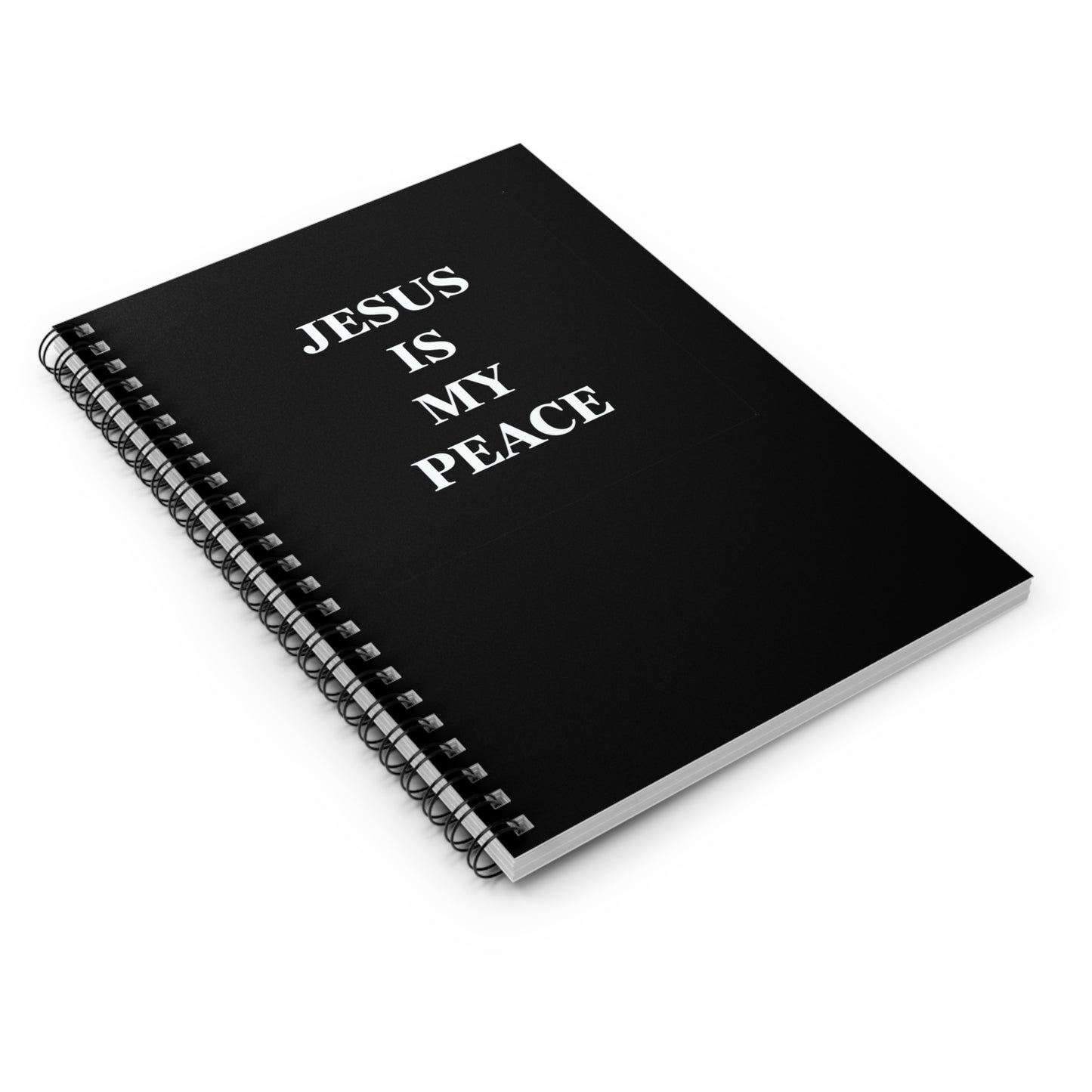Inspirational Spiral Notebook - Jesus is My Peace, Christian Gifts, Journaling, Faith-Based Organization, Mental Health Tool