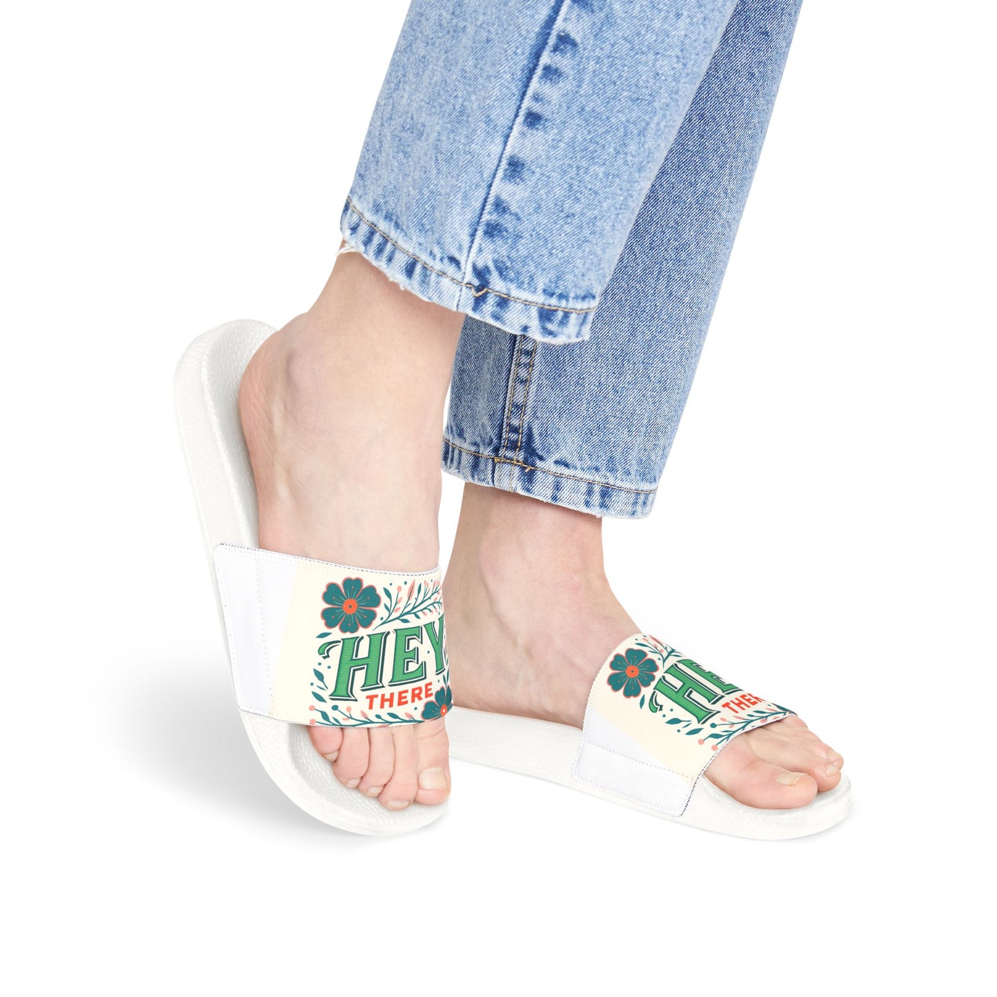 Fun Floral Women's Removable-Strap Sandals | Casual Summer Footwear, Spring Break Sandals, Vacation Slippers, Beachwear, Unique Gift