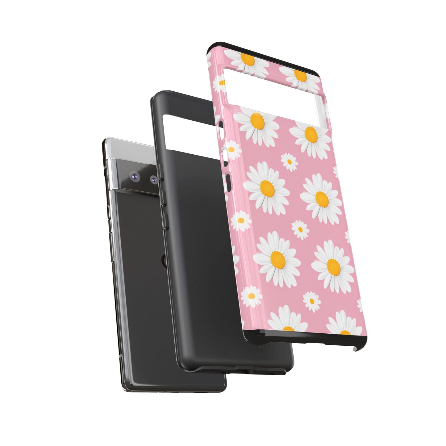 Daisy Phone Case | Floral Design, Tough Protection, Pink Flower Pattern, Gift for Her, Spring Aesthetic, iPhone Case