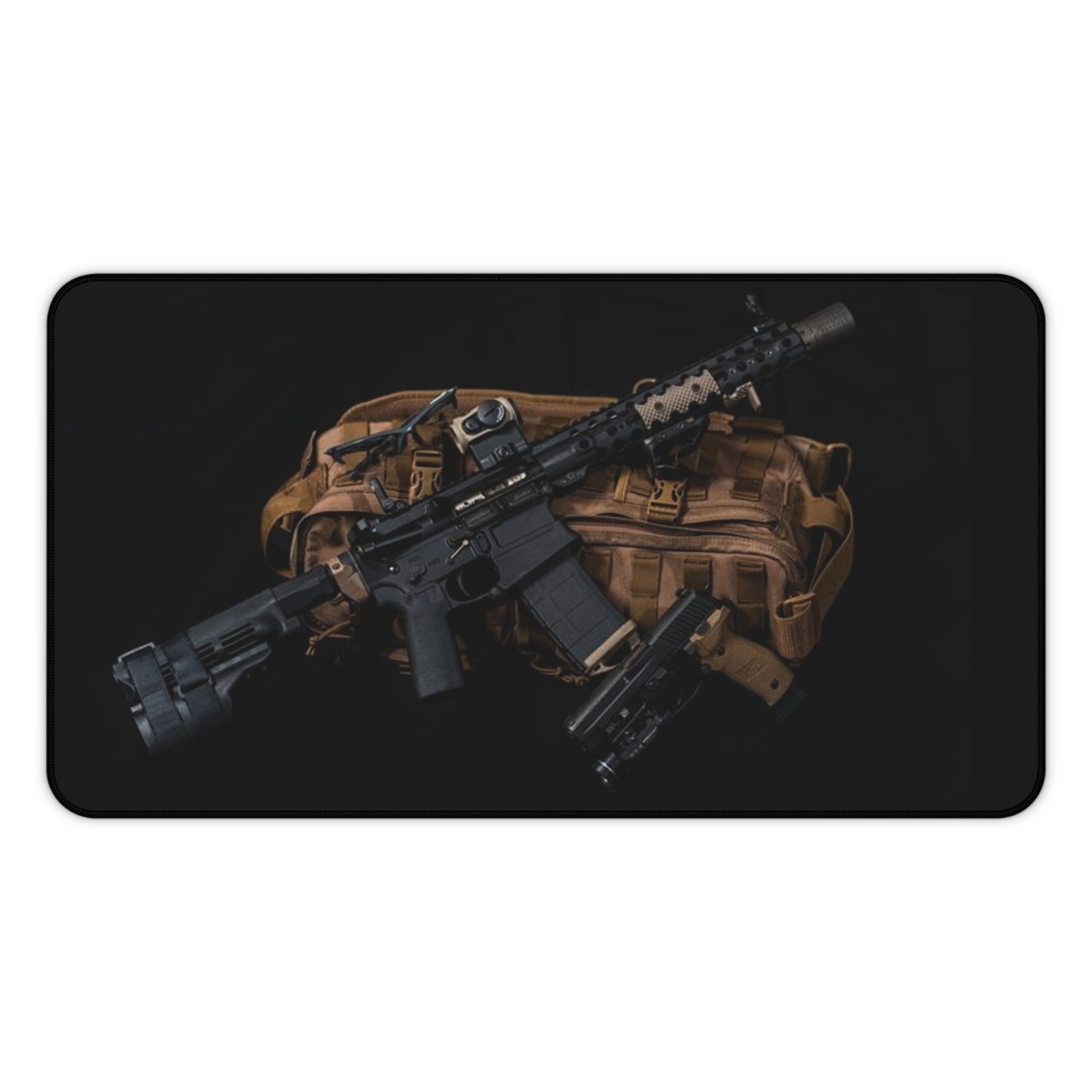 Tactical Desk Mat - Gamer's Essential Mat for Home Office, Military Style Gaming, Thick Mouse Pad, Customizable Workspace, Black Desk [...]