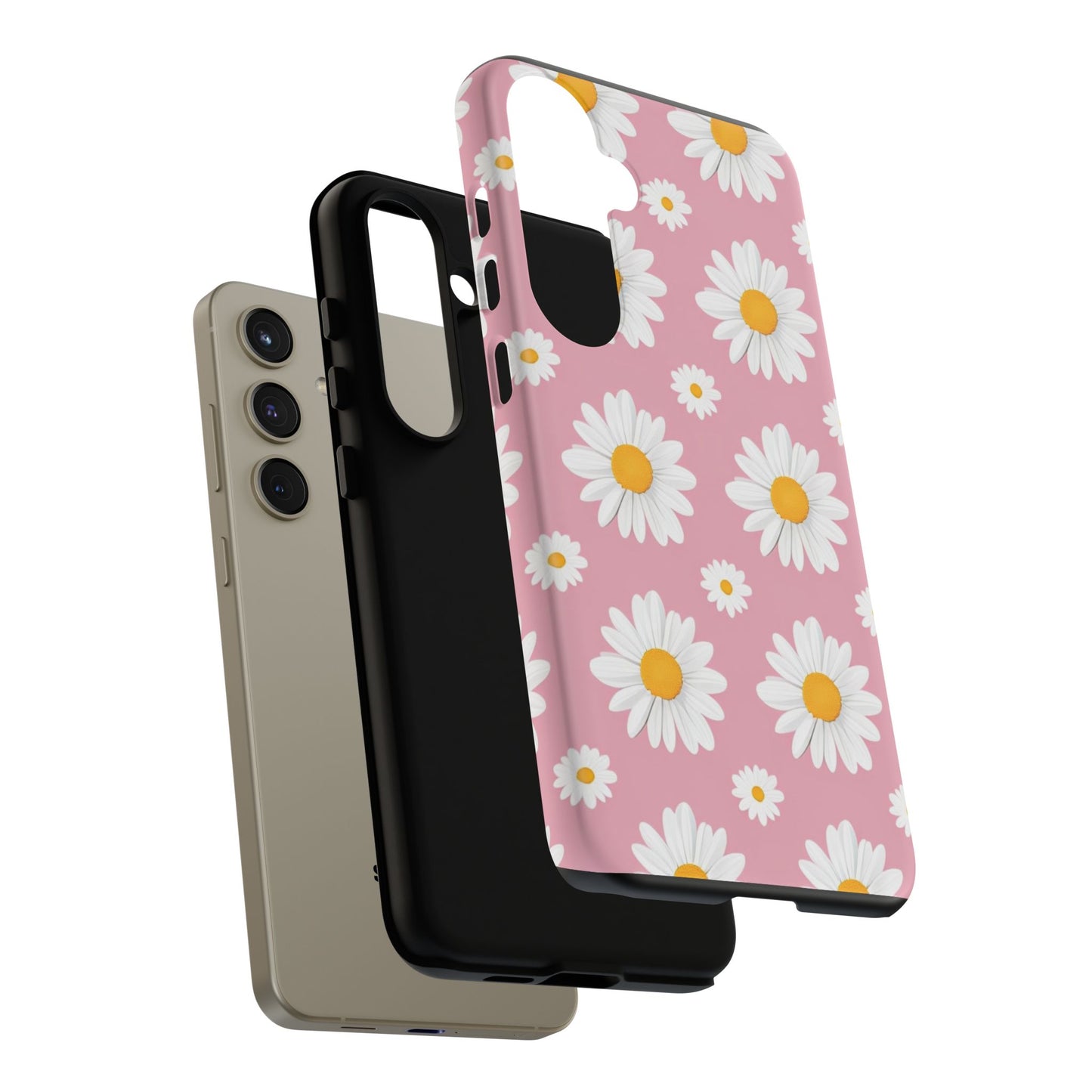 Daisy Phone Case | Floral Design, Tough Protection, Pink Flower Pattern, Gift for Her, Spring Aesthetic, iPhone Case