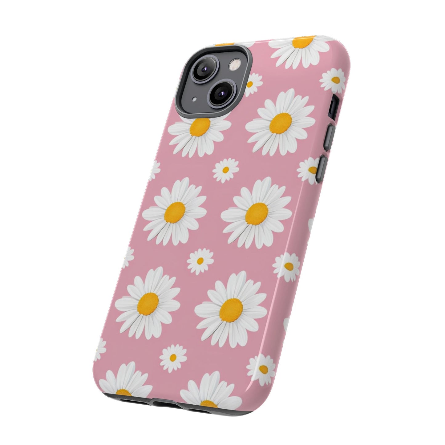 Daisy Phone Case | Floral Design, Tough Protection, Pink Flower Pattern, Gift for Her, Spring Aesthetic, iPhone Case