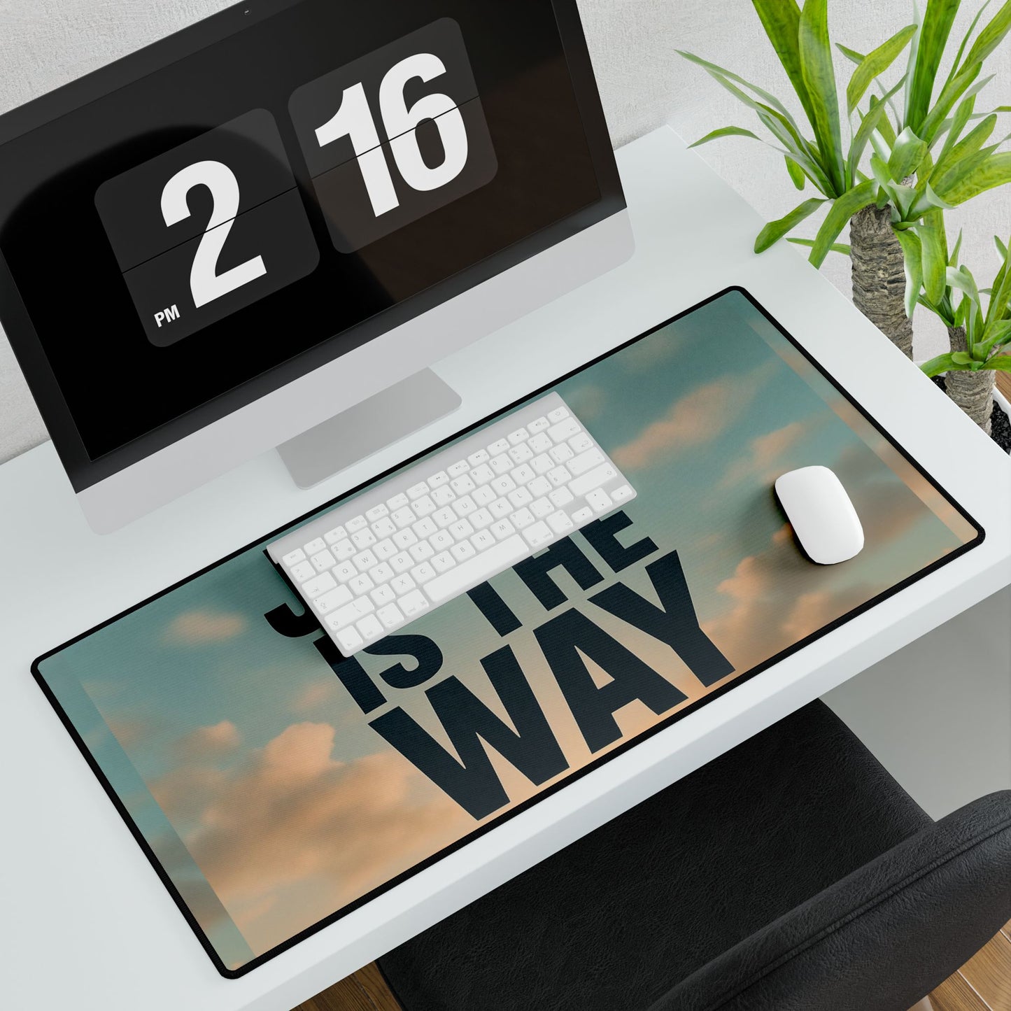 Religious Desk Mat, Christian Desk Pad, Jesus is the Way Mouse Pad, Bible Study Gift, Religious Office Decor