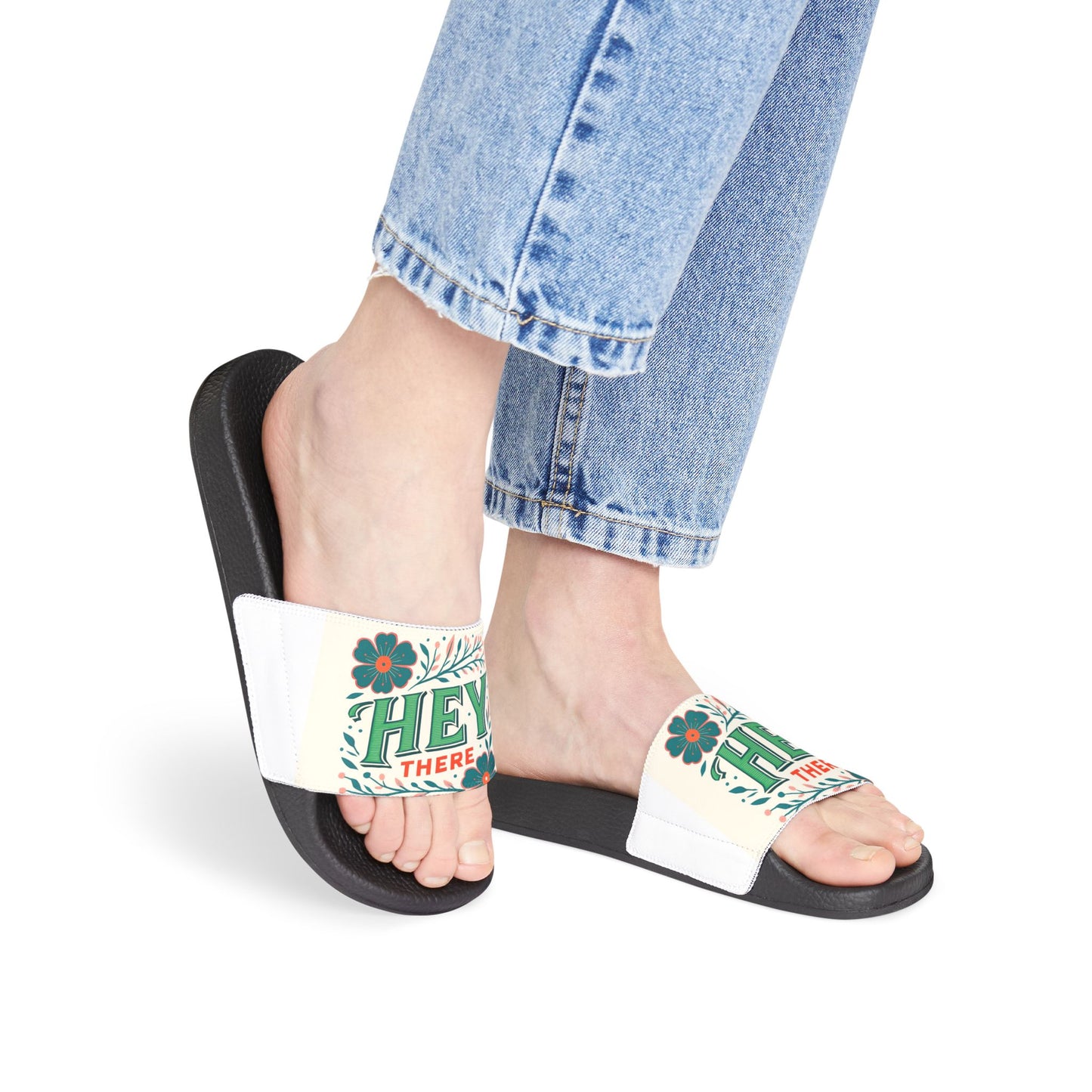 Fun Floral Women's Removable-Strap Sandals | Casual Summer Footwear, Spring Break Sandals, Vacation Slippers, Beachwear, Unique Gift