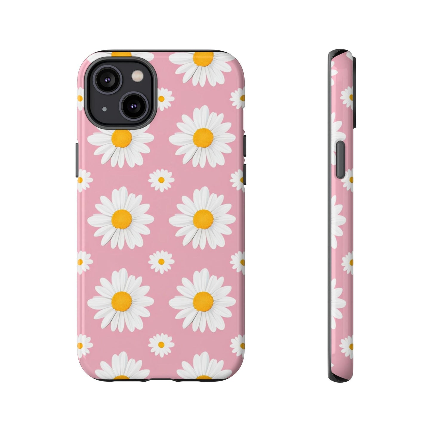 Daisy Phone Case | Floral Design, Tough Protection, Pink Flower Pattern, Gift for Her, Spring Aesthetic, iPhone Case