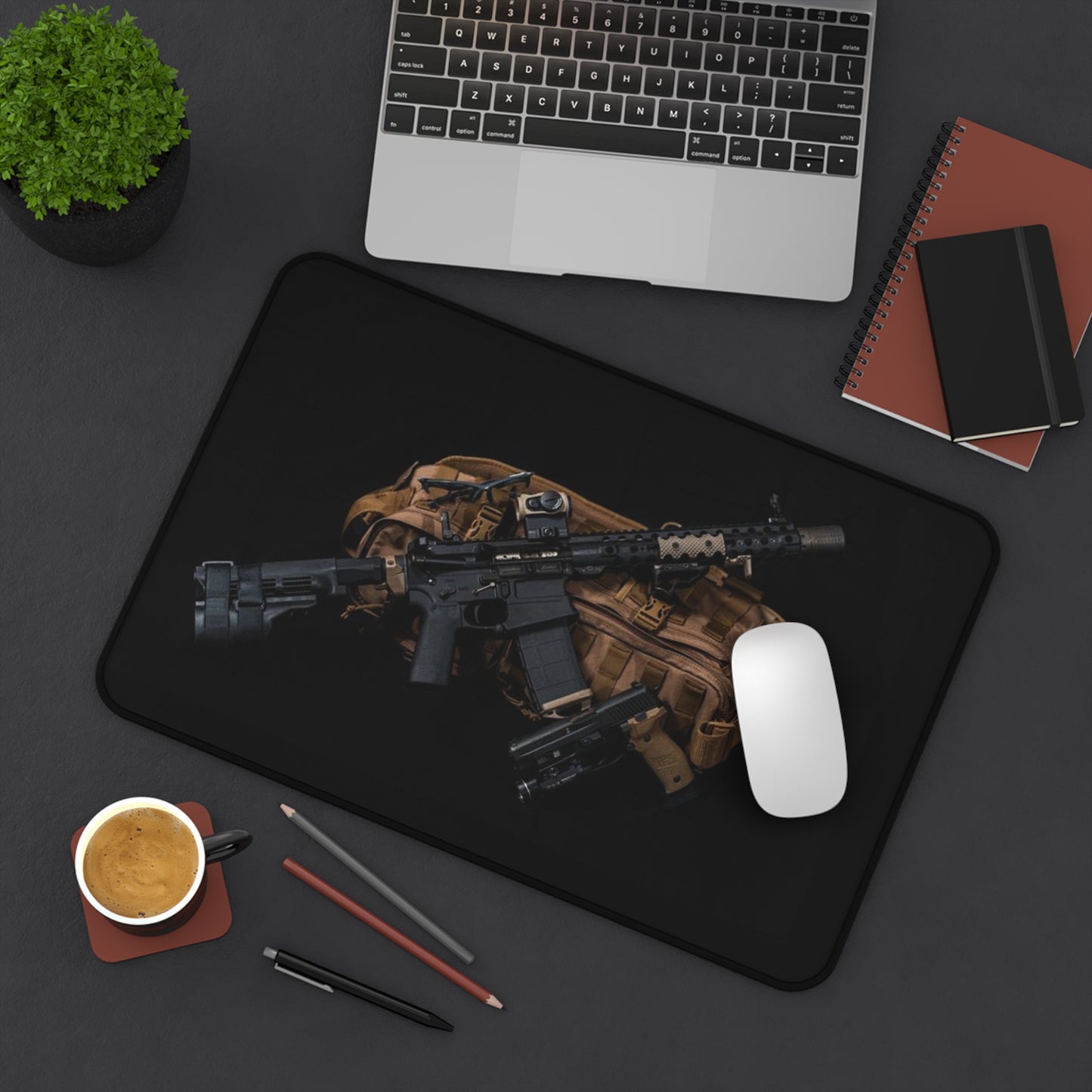 Tactical Desk Mat - Gamer's Essential Mat for Home Office, Military Style Gaming, Thick Mouse Pad, Customizable Workspace, Black Desk [...]