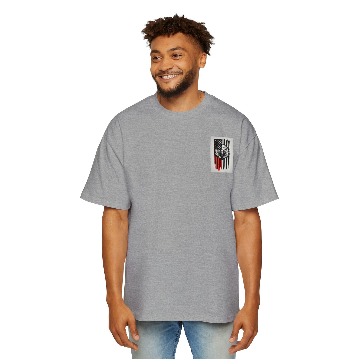 Bold American Eagle Tee for Men, Patriotic Oversized Shirt, Casual Wear, Gift for Dad, Independence Day Apparel, Freedom Outfit