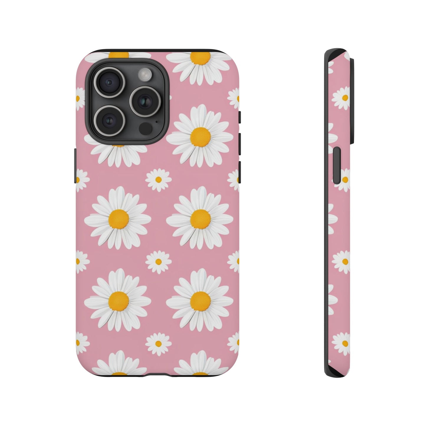 Daisy Phone Case | Floral Design, Tough Protection, Pink Flower Pattern, Gift for Her, Spring Aesthetic, iPhone Case