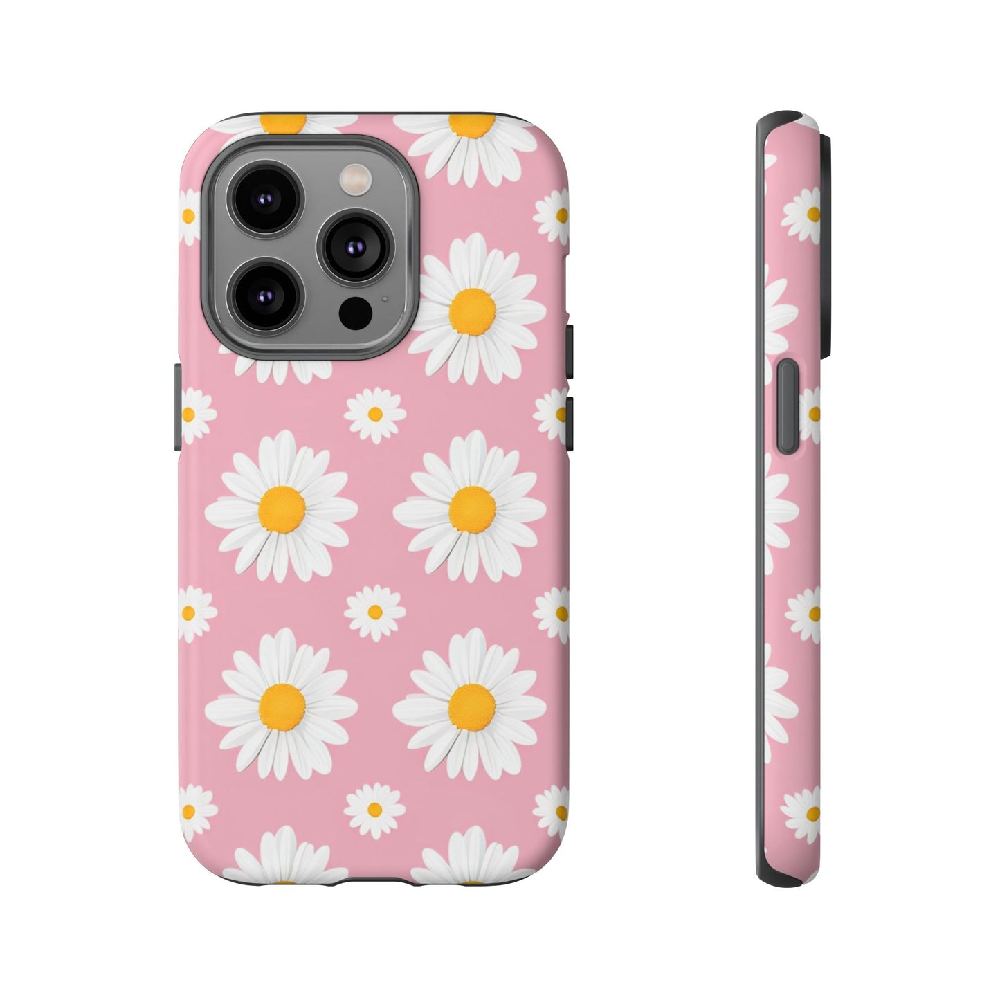 Daisy Phone Case | Floral Design, Tough Protection, Pink Flower Pattern, Gift for Her, Spring Aesthetic, iPhone Case